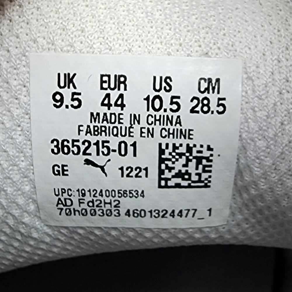 Puma Sneakers Men 10.5 Smash V2 White Leather Black Stripe Low Top 365215-01 - Picture 11 of 11